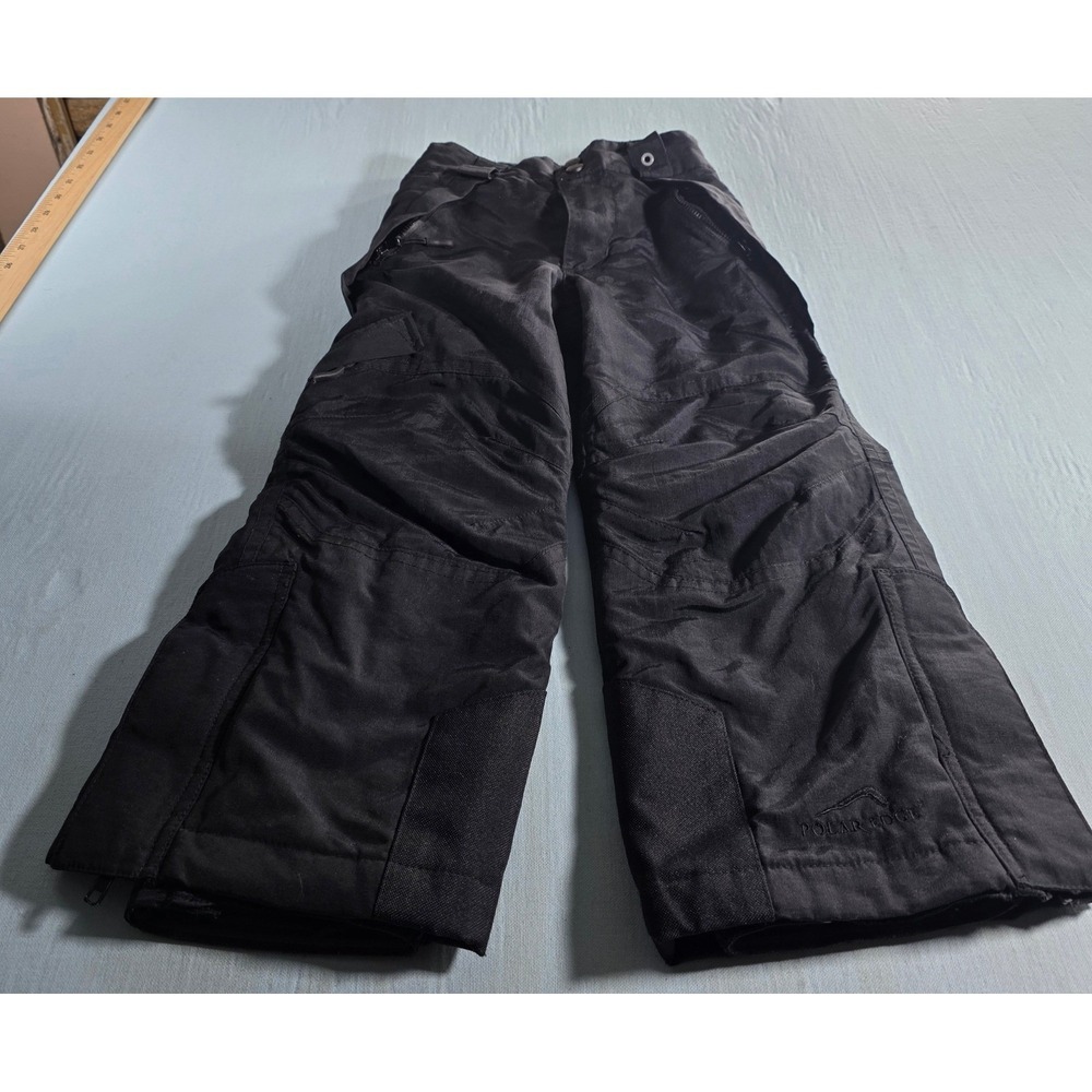 Polar Edge Youth XS Black Insulated Snow Pants Ski Snowboard Cargo Pockets